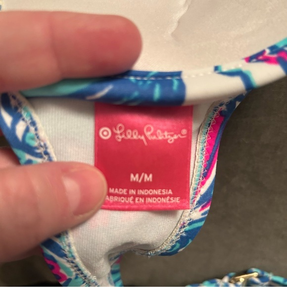 Lilly Pulitzer Target Collection Bikini Top Halter My Fans Shells Size Medium - Picture 7 of 8